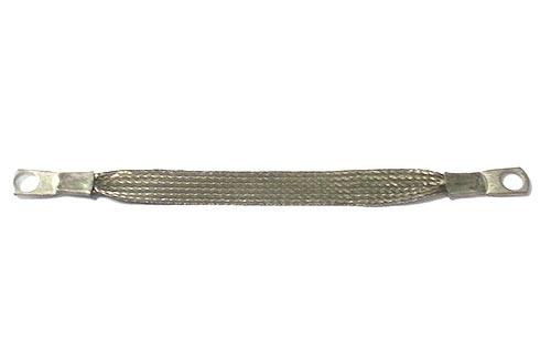 6 Inch Long 1/2in Braided Ground Strap with 3/8in Terminals