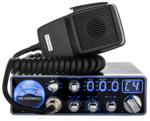 Stryker SR-447HPC2 Compact 10 Meter Radio with Multi-Color Faceplate Echo and Talkback